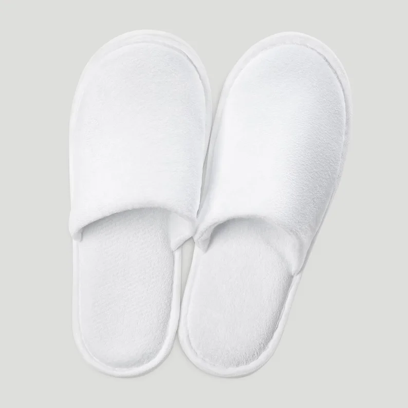 LOGO Embroidery Wholesale Custom Hotel Disposable Bathroom Slippers