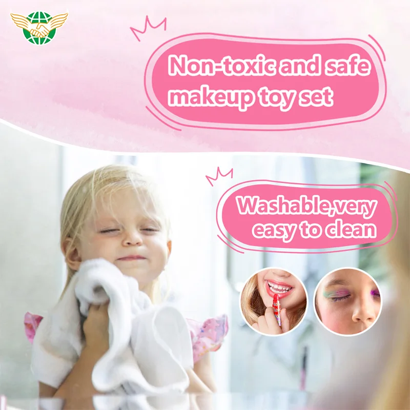 New Popularity Kids Makeup Kit Nail Polish Machine Set Nail Dryer With Eyeshadow And Lipstick For Girl