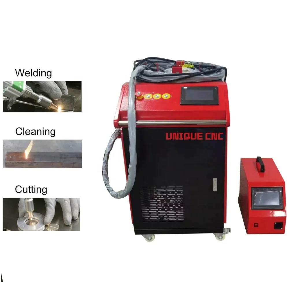 stainless steel iron copper aluminum welding cleaning cutting 3 in 1 fiber laser machine 1000W 1500W 2000W 3000W