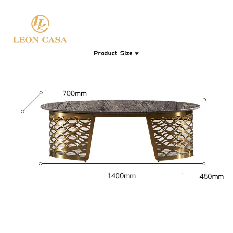 Modern Coffee Table Different Marble Light Luxury Simple Size Combination Coffee Table Furniture Set