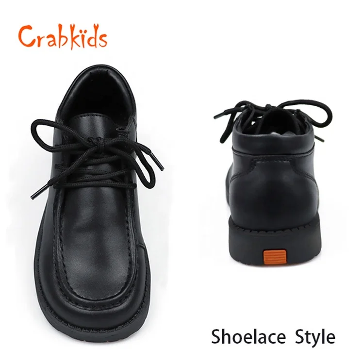Crabkids Wholesale School Shoes with Black Buckle Strap for Boys