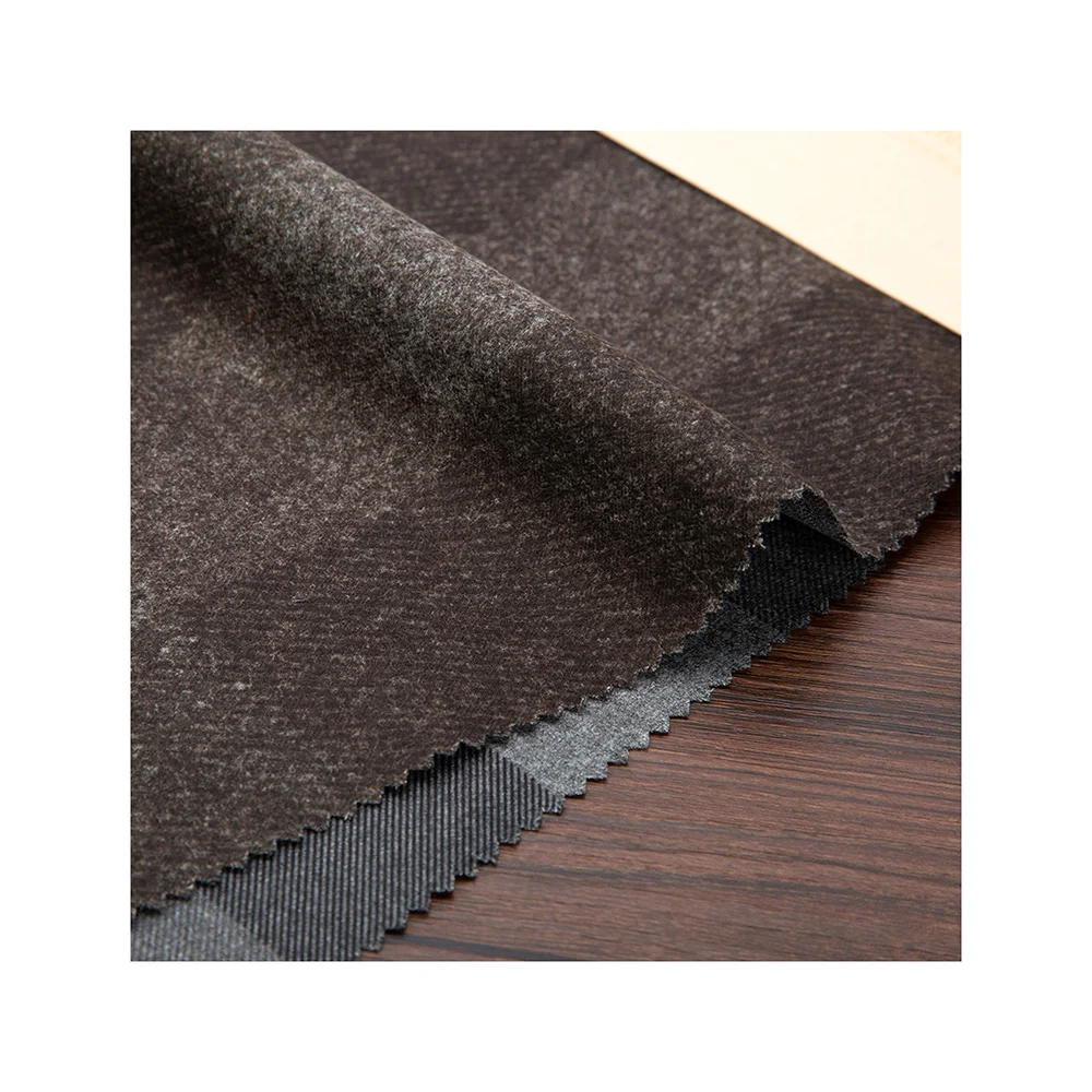 100%P satin yarn fabric napped imitation cashmere stock for sweatshirt fabric fleece for clothes Samples