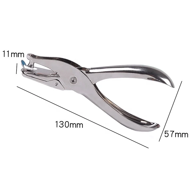 school office stationery 6MM metal plier paper single round hole punch