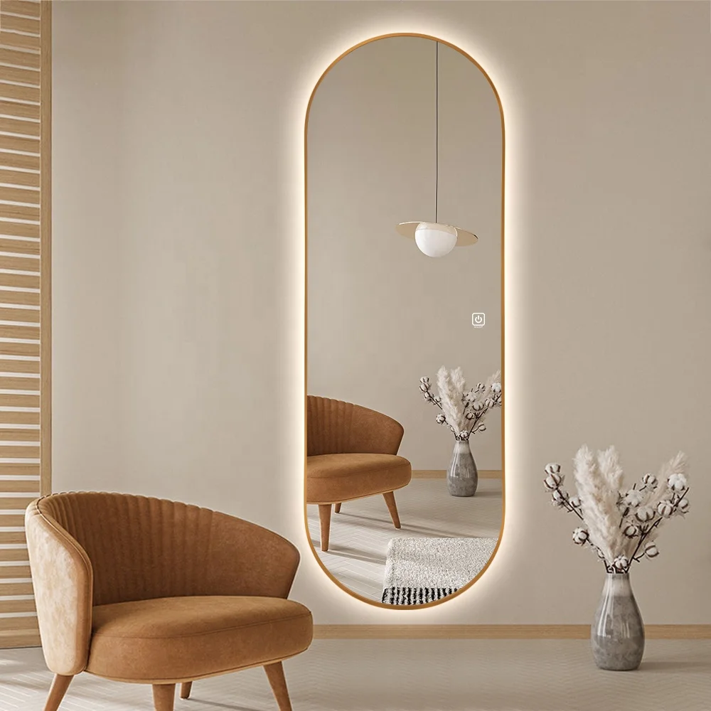 luxury full length dressing smart Led mirror wall mounted for household hotel