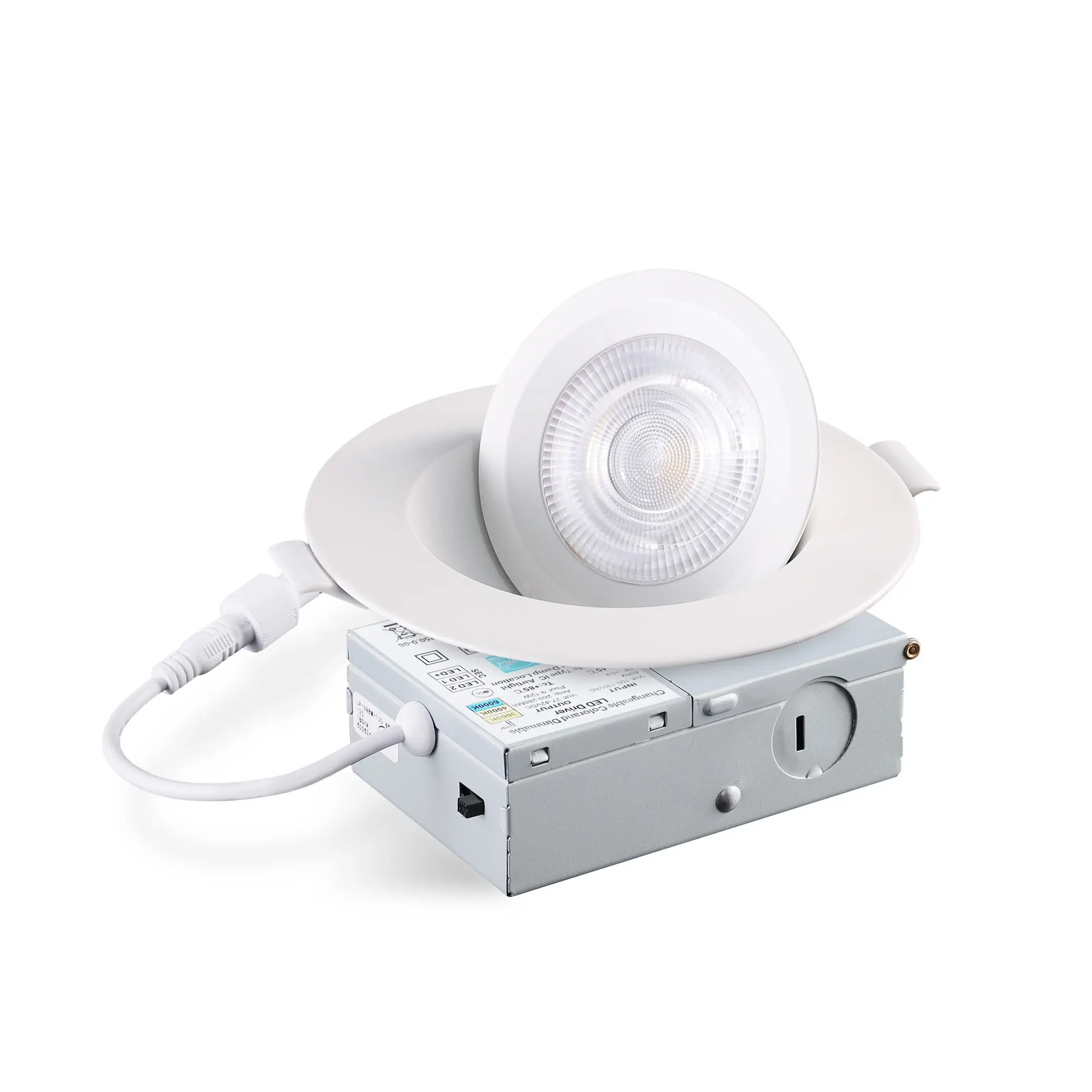 4inch Floating Gimbal Downlight 90 degree Vertical Tilting 360 degree Horizontal Rotetion 5cct Selectable for Canada Market