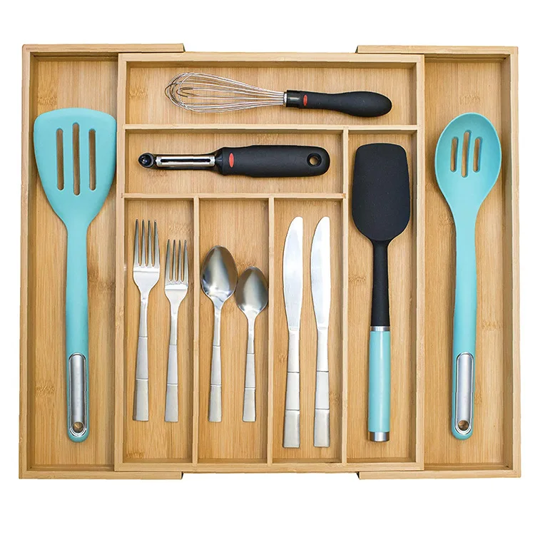 Adjustable cutlery tray expandable drawer cutlery organizer adjustable tray Utensil  Flatware Organizers Tray Storagea