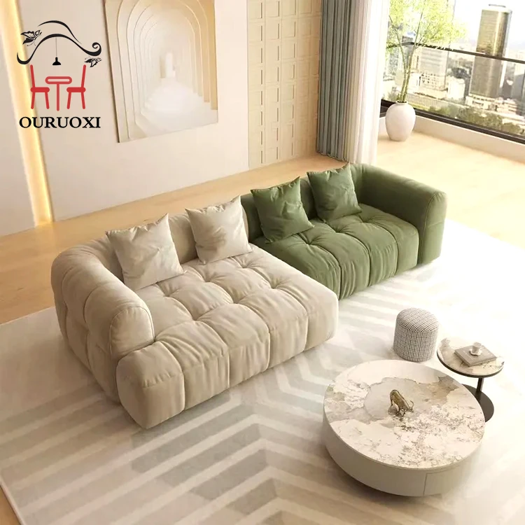 High Quality Living Room Sofa Modern Design Soft Comfortable Color Combination Fabric Sofa