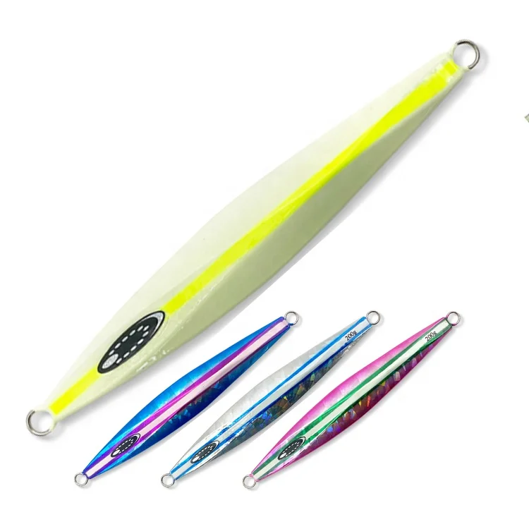 200g 260g 300g Glow Metal Jig Vertical Jigging Lure For Tuna Fishing Jigs Saltwater Fishing Lures For Mackerel Fish