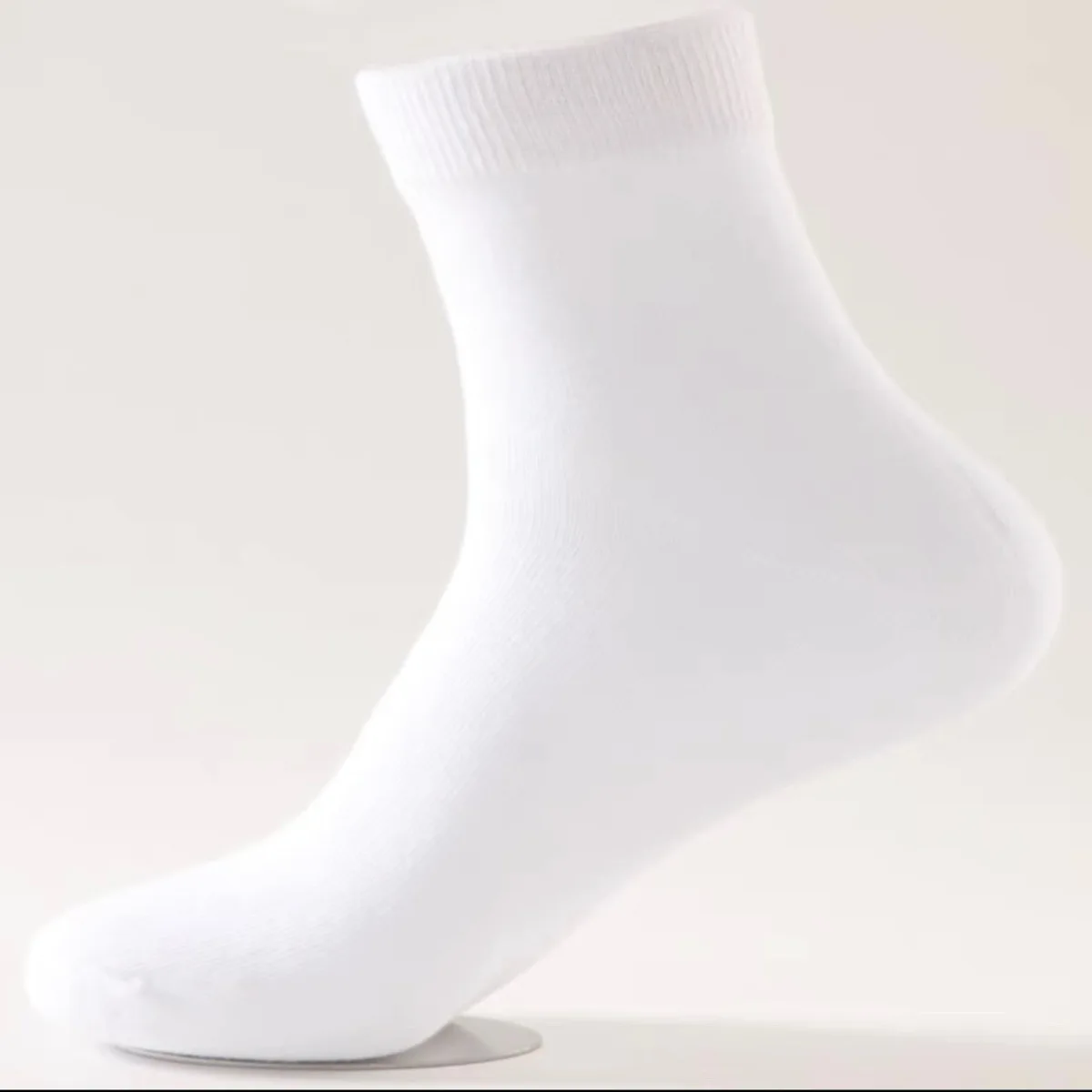 factory supply cheap mens recycled cotton short socks white