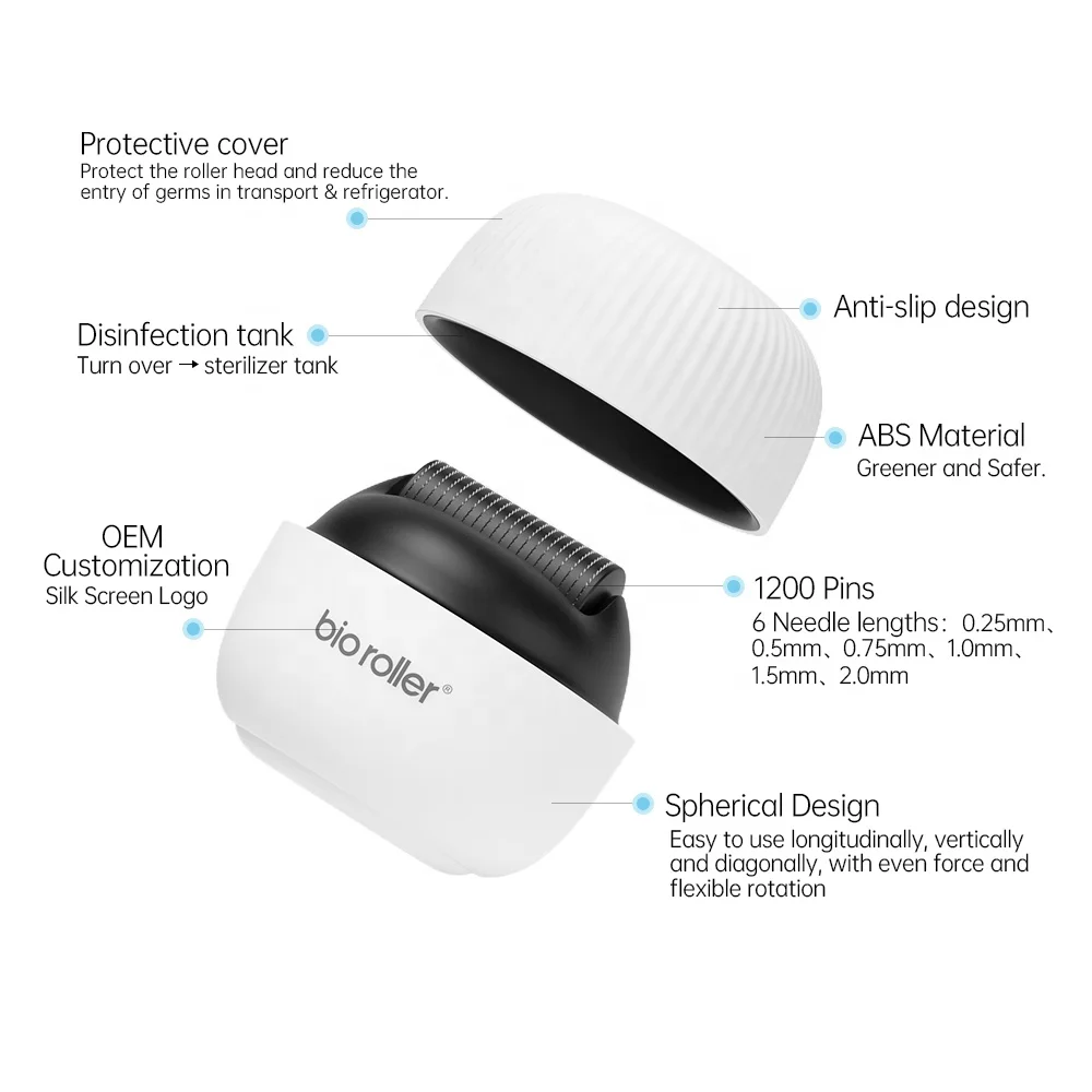 Bio Roller G4 Micro Needle Roller for Hair Regrowth Derma Roller for Skin Care Anti Wrinkle Home Use Professional Use