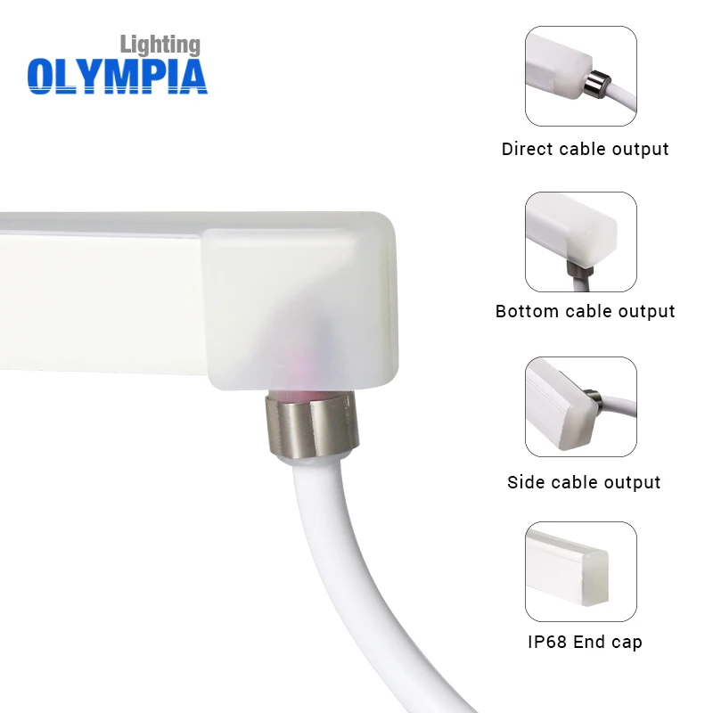 DMX512 сигнал topview гибкий светодиодный неоновый свет 24 В водонепроницаемая