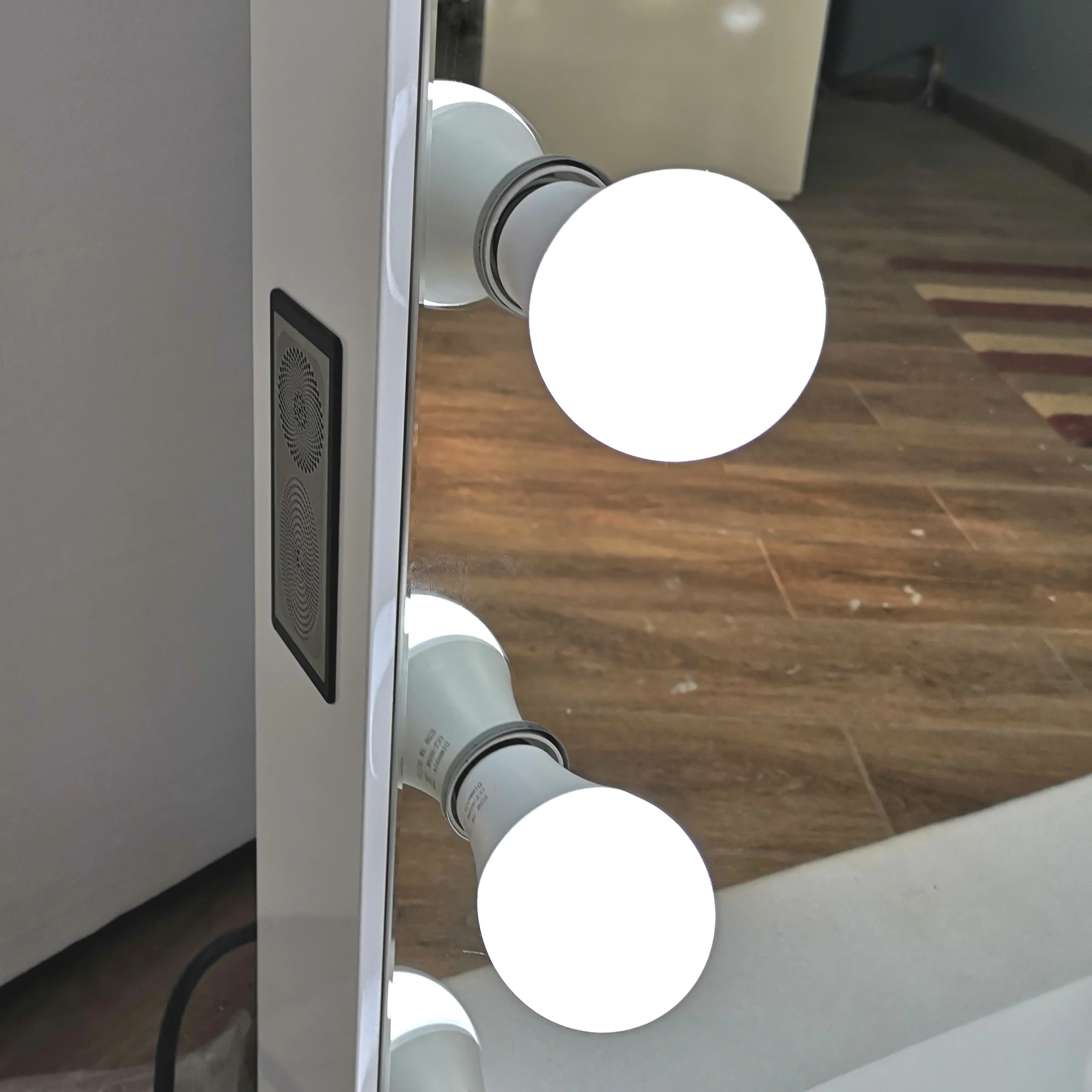 В наличии в США! Деревянное Безрамное зеркало Docarelife для салона, роскошное голливудское зеркало с подсветкой, беспроводной динамик