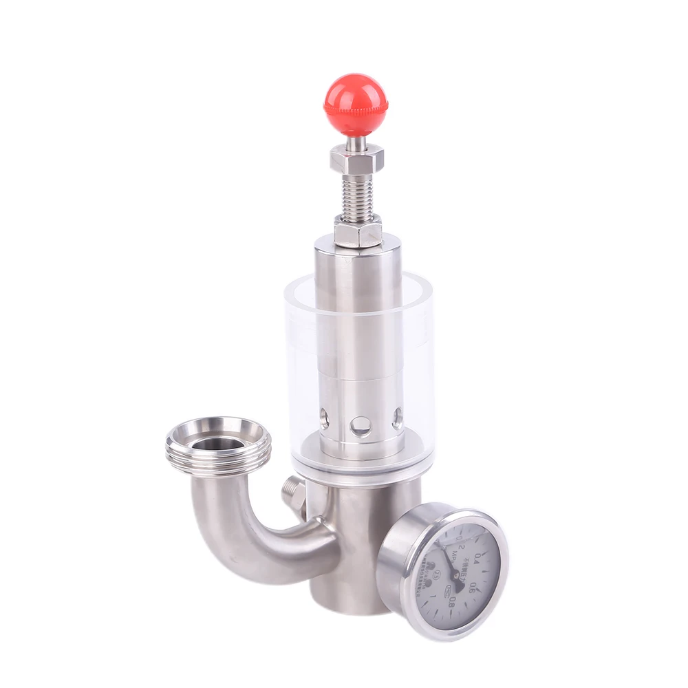 Sanitary Stainless Steel Tank With Pressure Gauge Exhaust Pressure Air Release Valve