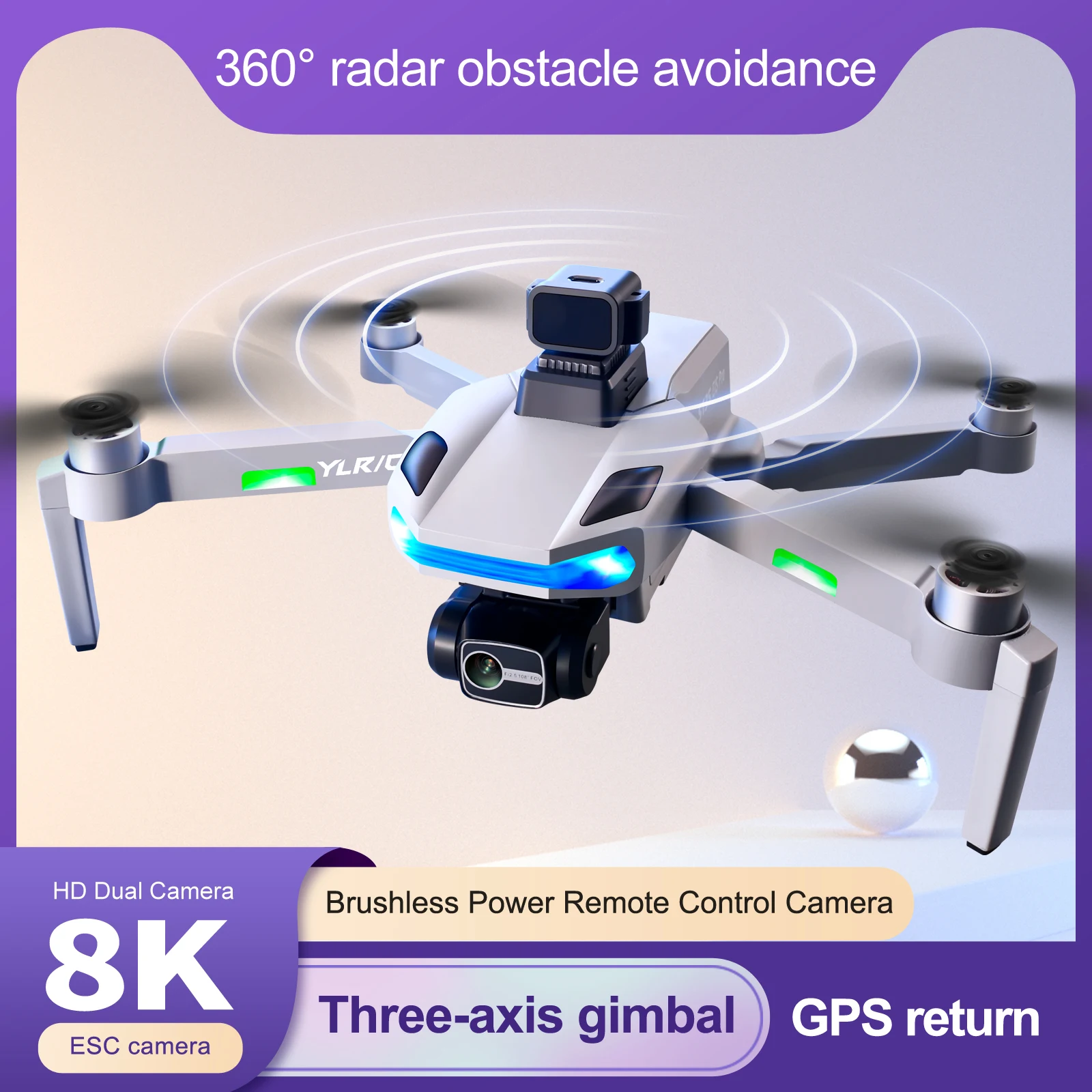 Flyxinsim S135 MAX Drone with hd camera 8k 3-Axis Profesional Droness Gimbal Brushless Foldable Quadcopter Drone