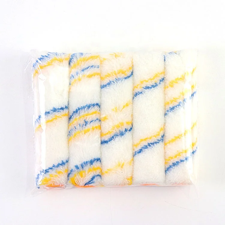 Новая 6-дюймовая желтая и синяя ПОЛОСАТАЯ МИНИ-роликовая кисть оранжевая