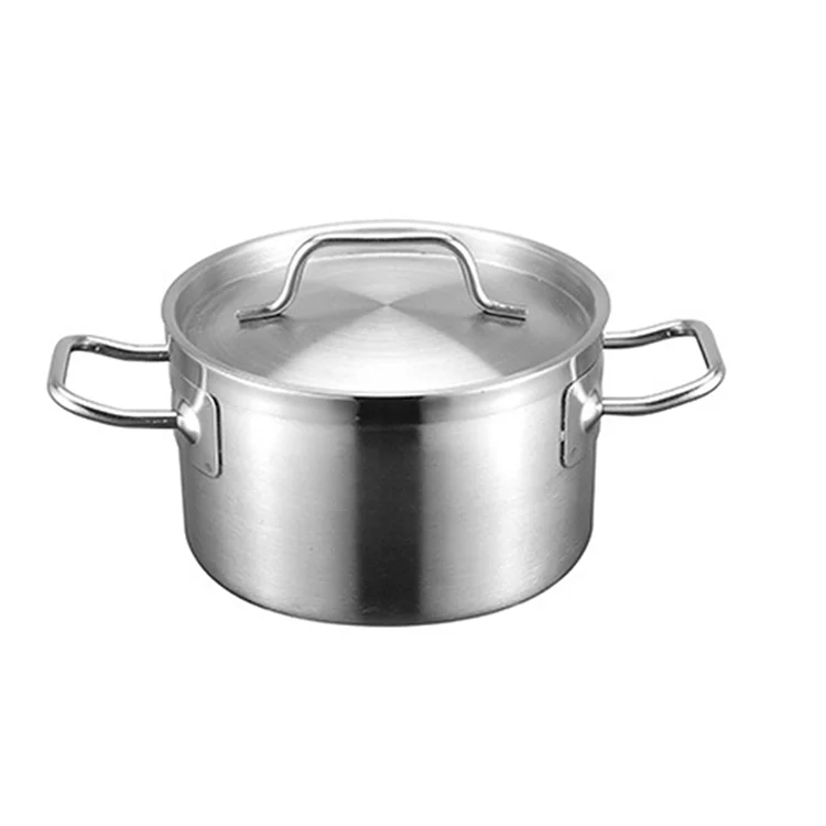 High Quality Stainless Steel Stock Pots Silver Kitchen Pots and Pans Sets