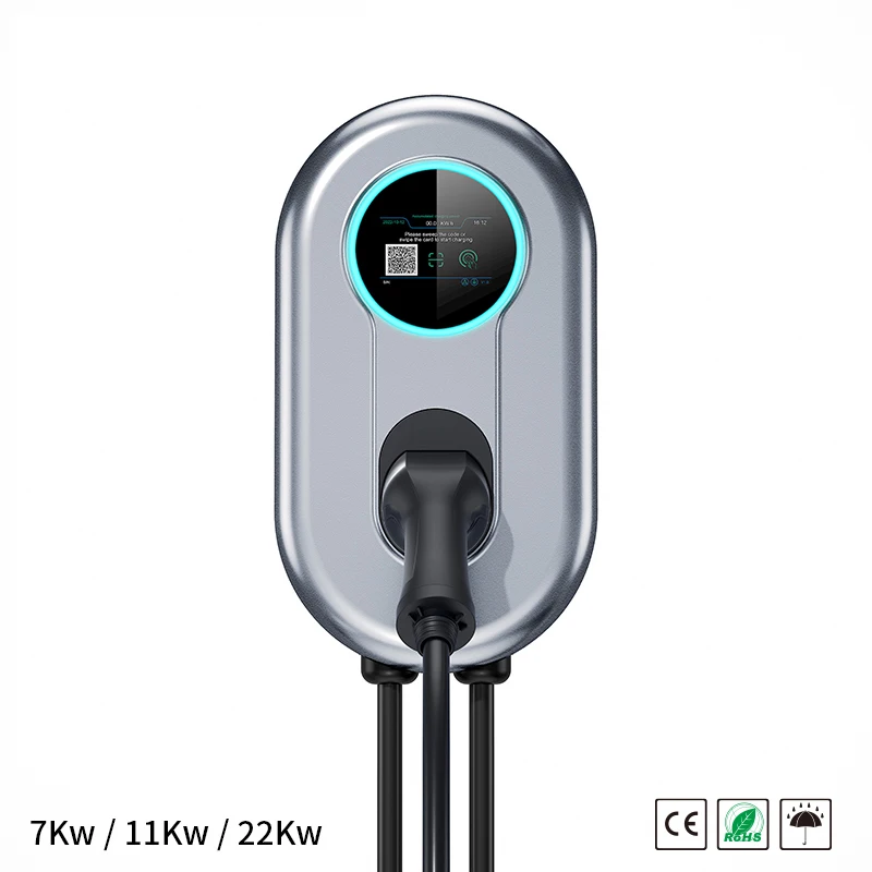 7KW 11KW 22KW 16a AC GB/T EU Type2 домашнее настенное зарядное устройство Evse wallbox электромобиль Ev зарядная станция