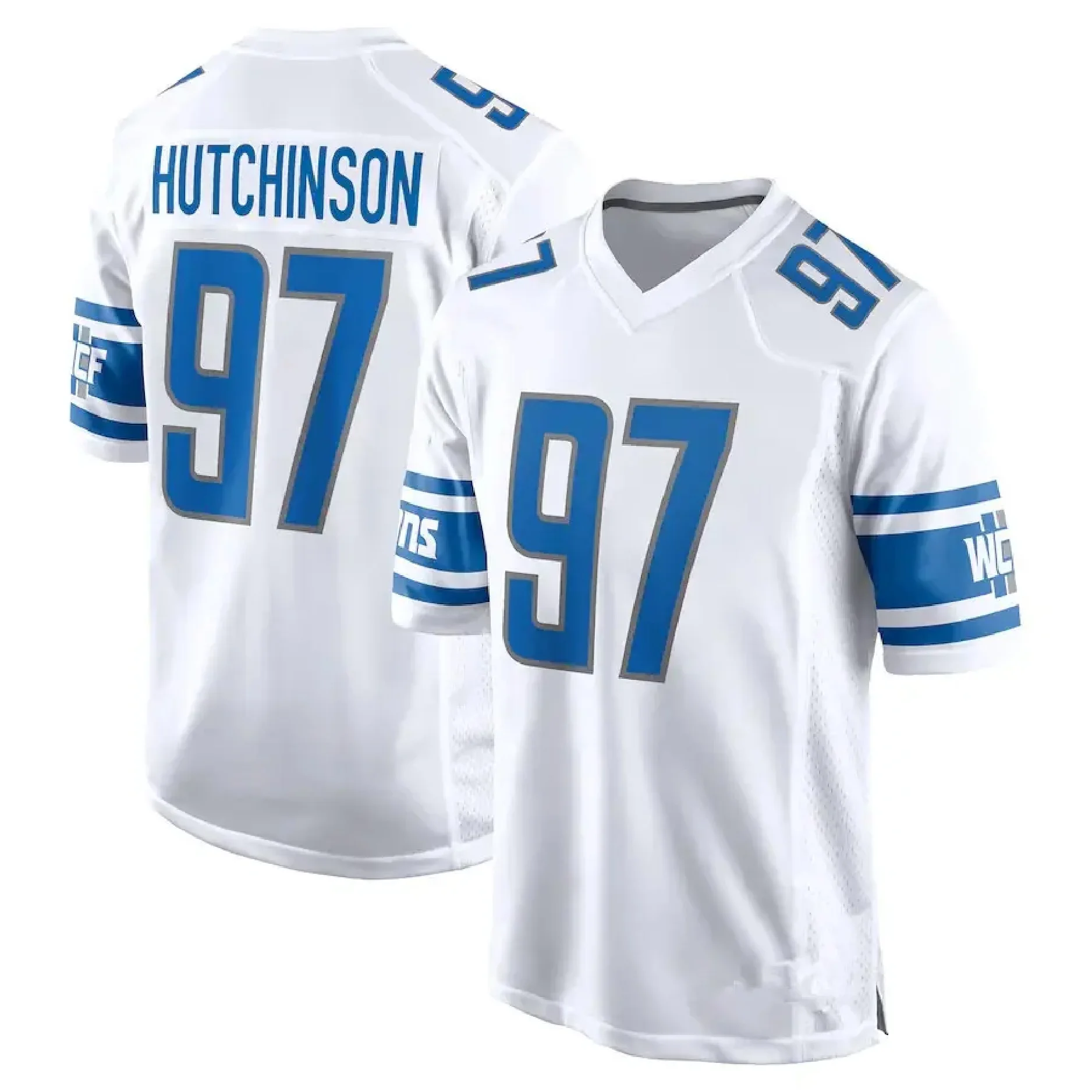 2024 Aidan Hutchinson Jerseys 97 Stitched Draft First Round Pick American Football VP Limited Jerseys Blue