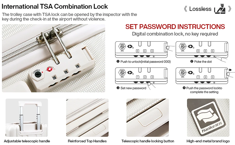 Hanke small trolley case 16 inch boarding universal wheel suitcase cabin business travel luggage bag