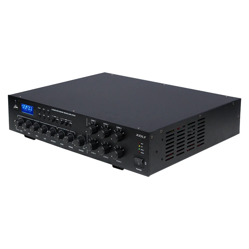 XIDLY-6 Zone Analog Class AB Wifi PA Mixer 70V 100V Amplifier with 6 Zone Speaker Output