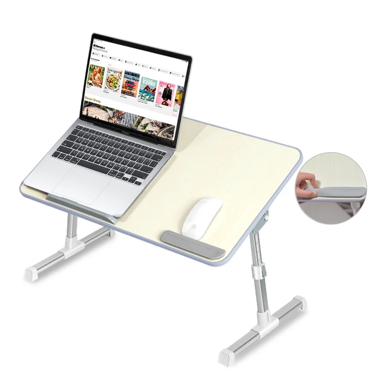 
New Version Large Space Adjustable Breakfast Tray Portable Table for Laptop 