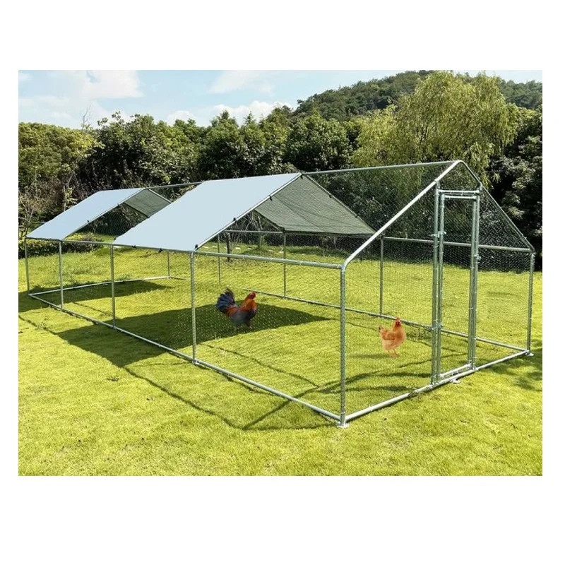 Customizable Outdoor Mobile Coop Prefab Large Walk-In Hen Cage Galvanized Steel Structure Chicken Coops For Sale Online