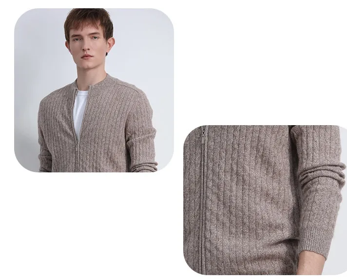 2021 мужской вязаный свитер на заказ, топы с длинным рукавом, смешанные из ангоры, вязаный осенне-зимний вязаный кардиган на молнии, свитер