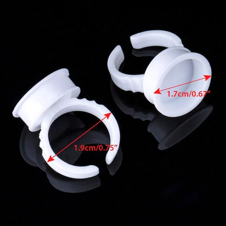 
High quality white eyelash small extension glue ring without partition 