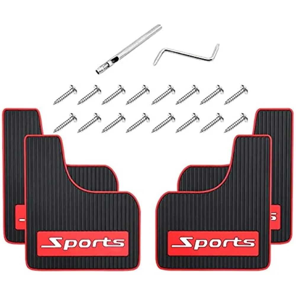 Car Universal Mud Flaps Mudguards Soft Rubber All Weather Wide Body Fits for Pickup SUV Rv Cargo Van Caravan Trucks Exterior Car