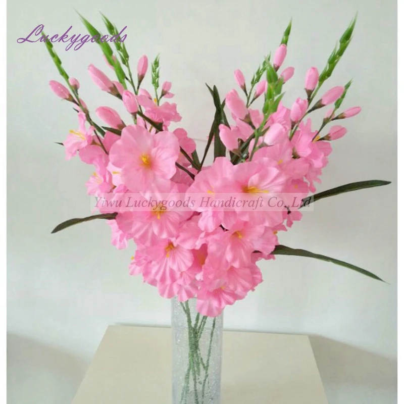 
LF657 Luckygoods tall vase gladiolus wedding flowers with long stem wholesale 