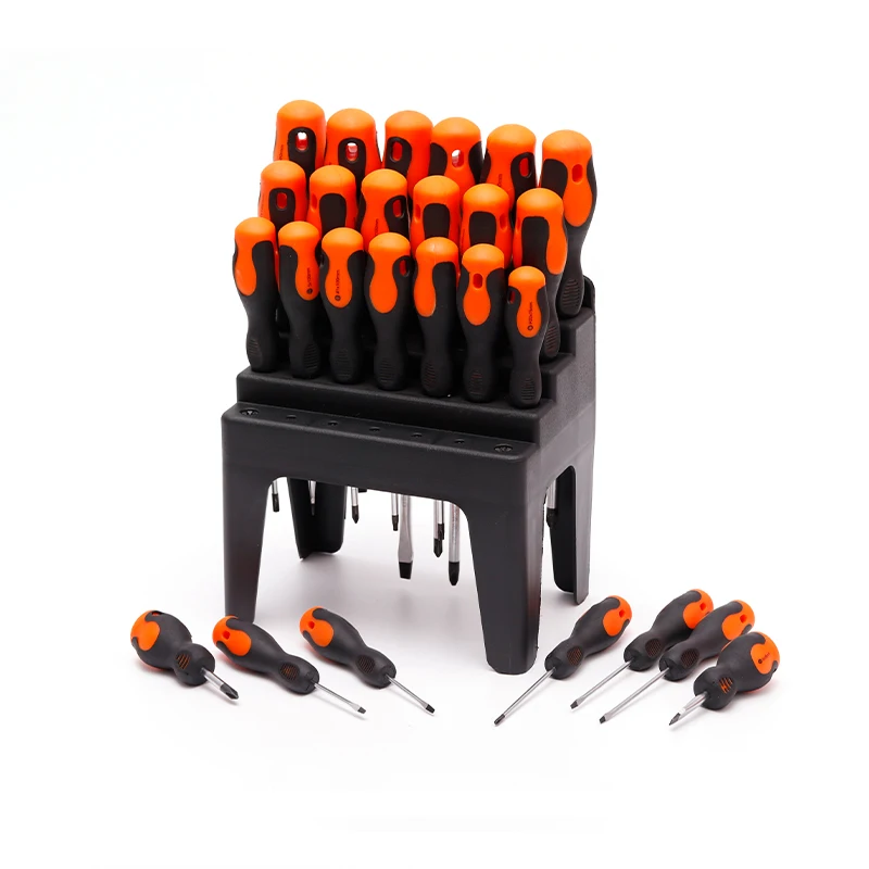 26 Pieces wholesale factory price green shell steel magnetic Brown screwdriver set