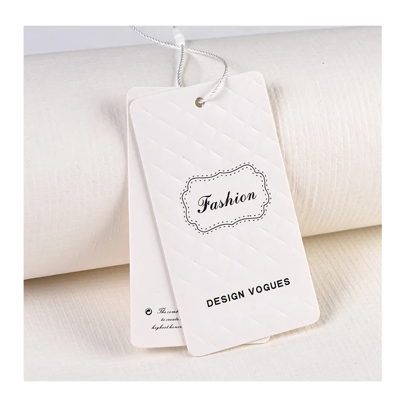 OEM Custom Eco-friendly Brand logo special recycled paper cardboard swing label for clothes hang tag customized name tags
