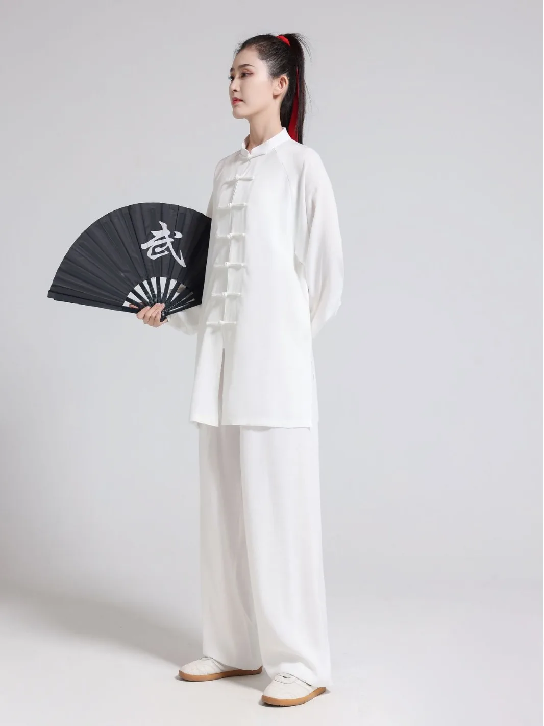 Traditional Chinese Clothing Cotton Linen Taiji Suit for Men Women Baduanjin Performance Suit Spring Summer Autumn-for Adults