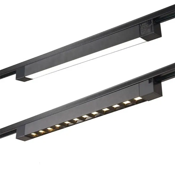 Hot Selling Magnetic Rail Spotlights Shop Studio Indoor linear 30w  track led lighting head