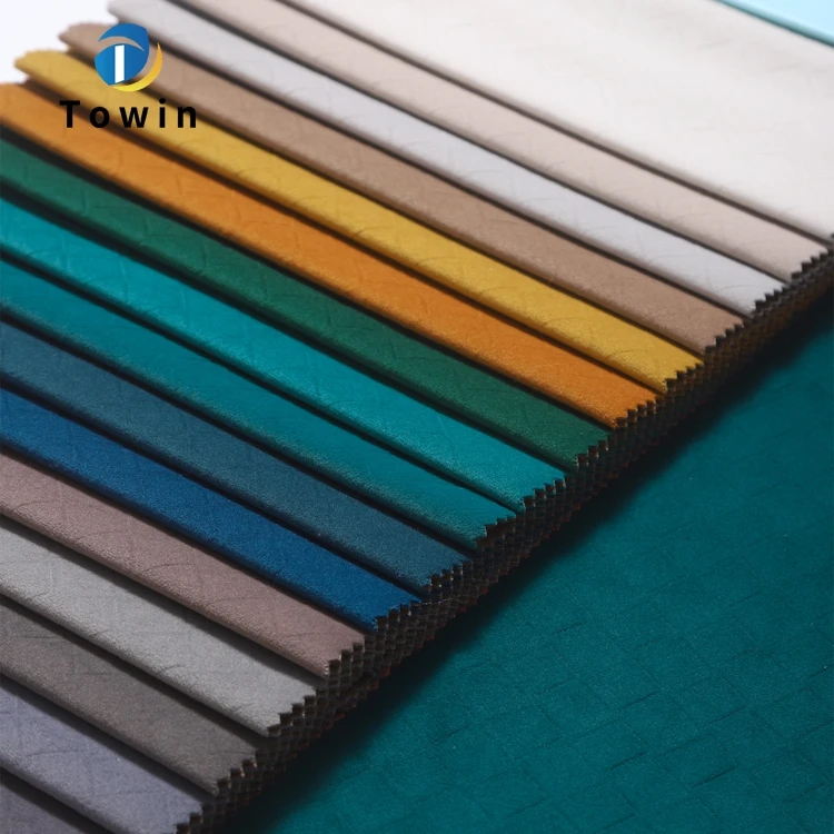 high quality custom fabric 460G upholstery diamond block embossed mosha velvet material fabric for sofa home decor