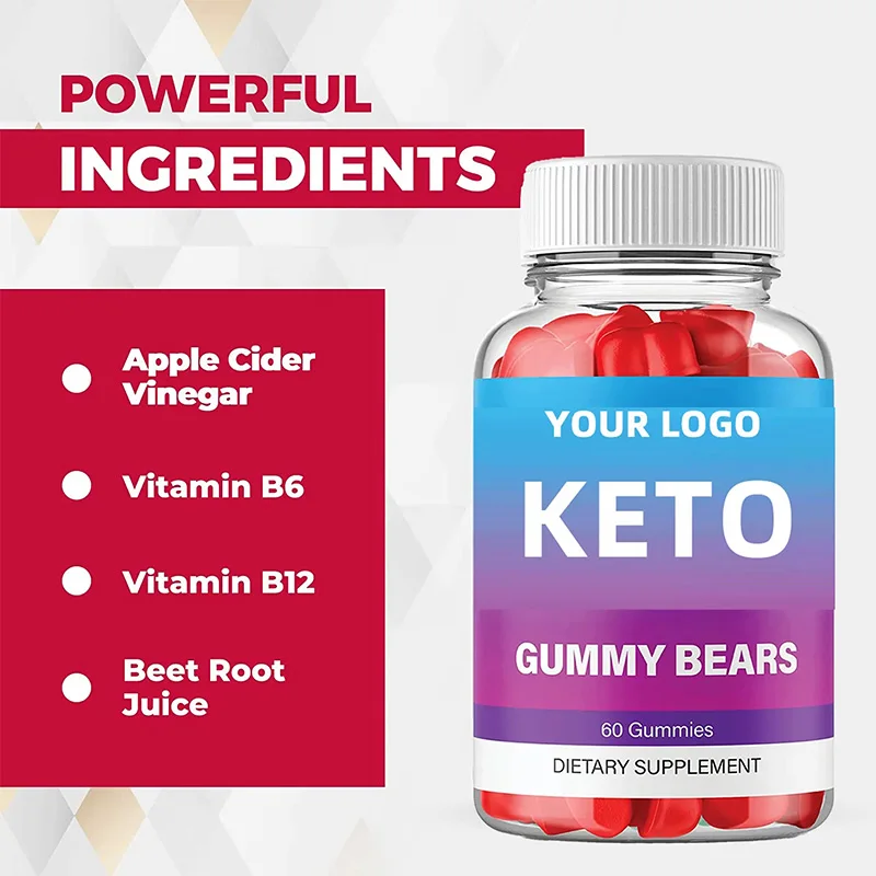 OEM gummy vegan яблочный уксус жевательные конфеты для женщин 60 шт.