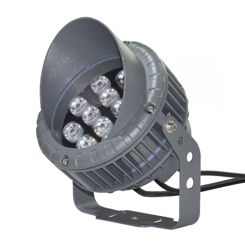stage outdoor DC 6w 9w 12w 15w rgb ip65 led round floodlight for building facade lighting
