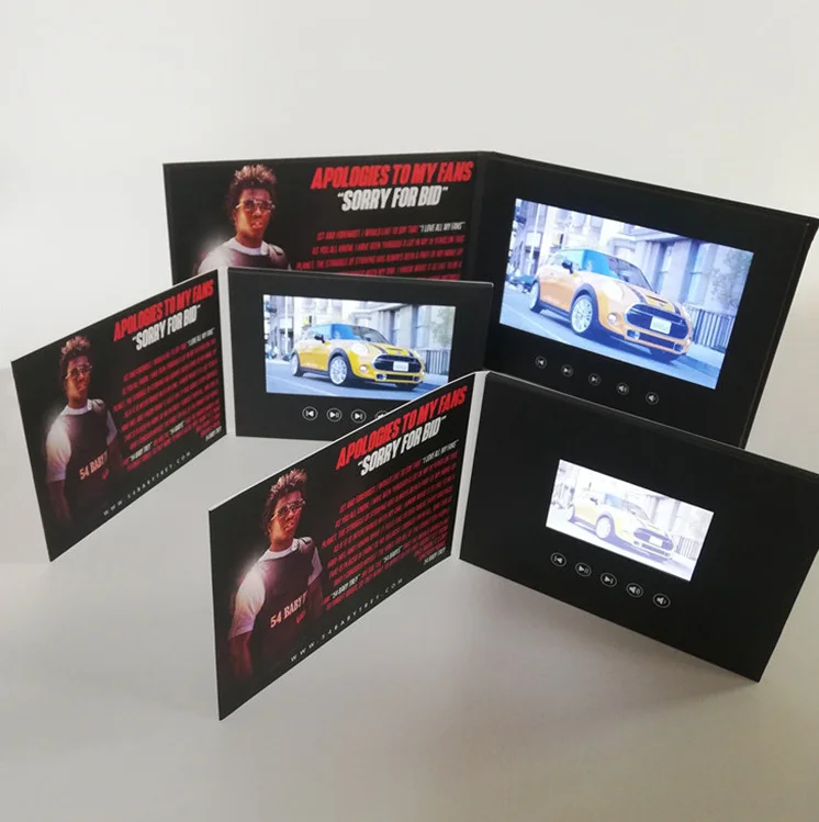 Golden Supplier a5 Digital Video Business Card Book 5 Inch Lcd Advertising Video Brochure Card Video Album for Advertising