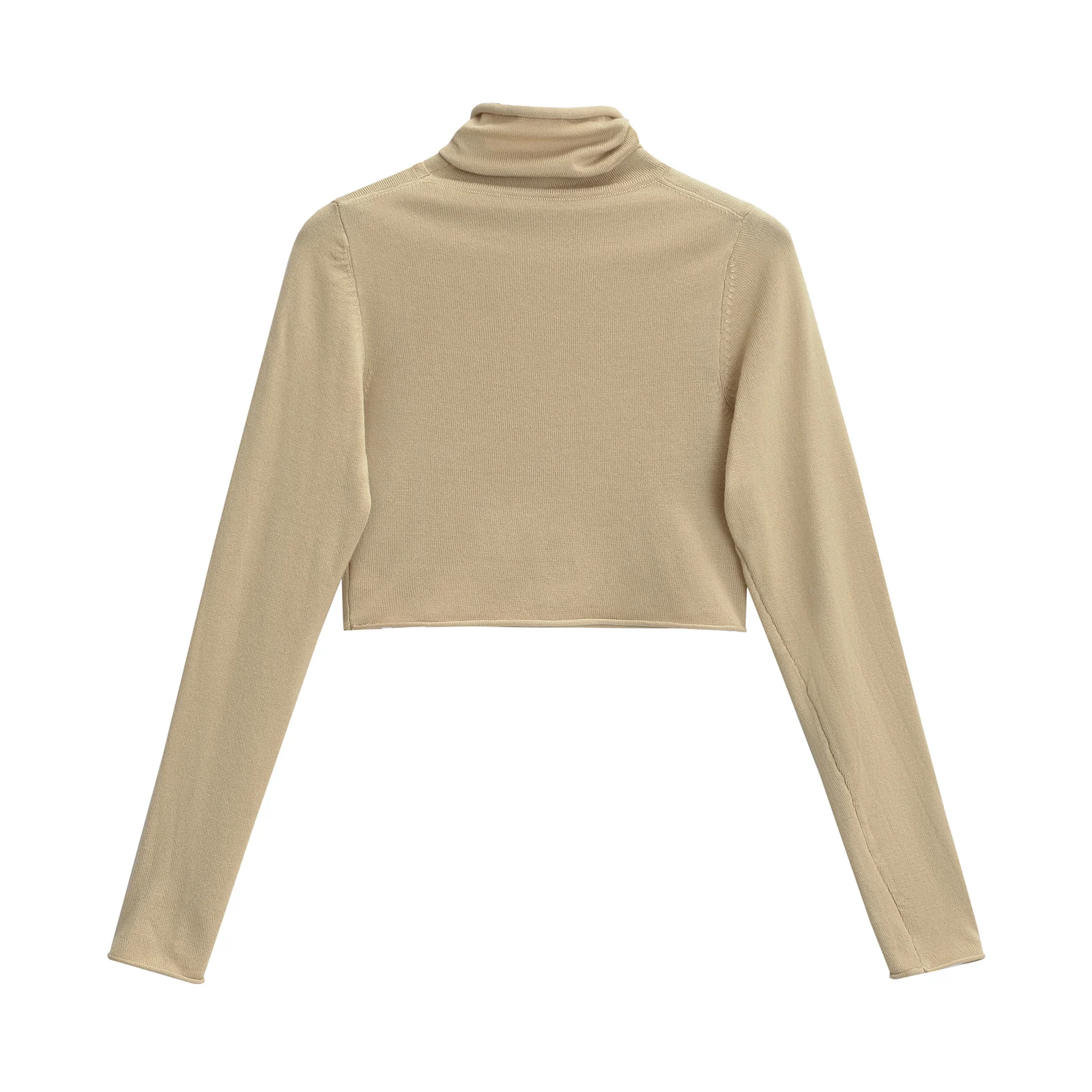 2 colorway long sleeve turtleneck collar solid color knitted casual fashion pullover sweater for women