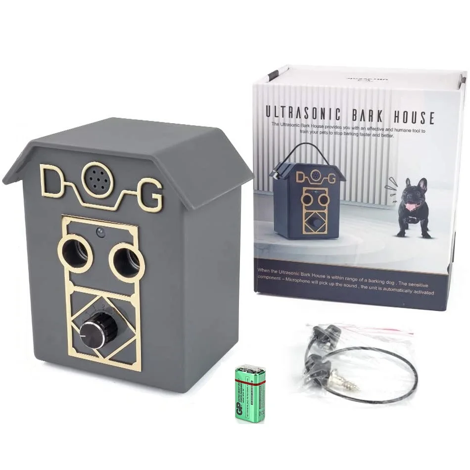 Dual sensors Long range dog barking deterrent rainproof birdhouse outdoor ultrasonic Dog Silencer for outdoor barking Control