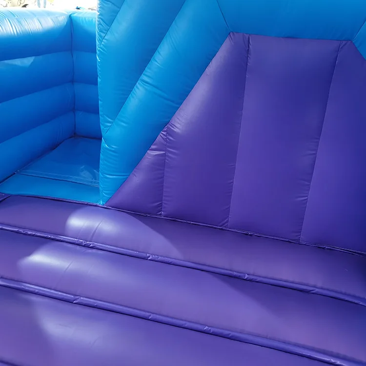Cheap combo bounce house wet dry jumping castle with slide and pool frozen elsa inflatable bouncer