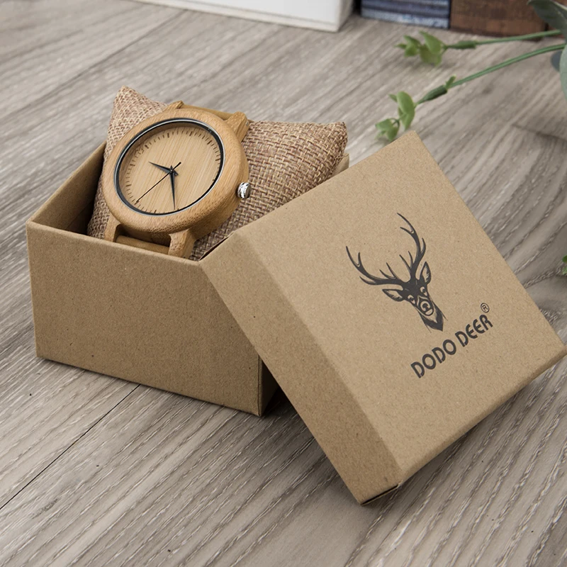  Мужские деревянные часы DODO DEER от производителя кварцевые с ремешком из натурального бамбука оптовая продажа настраиваемых