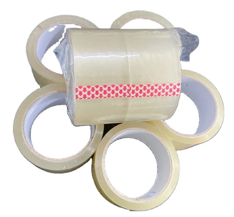 Factory wholesale Self Adhesive Tape Bopp Jumbo Roll Cintas Adhesiva Transparent Clear Brown Packing Tape for Sealing Carton