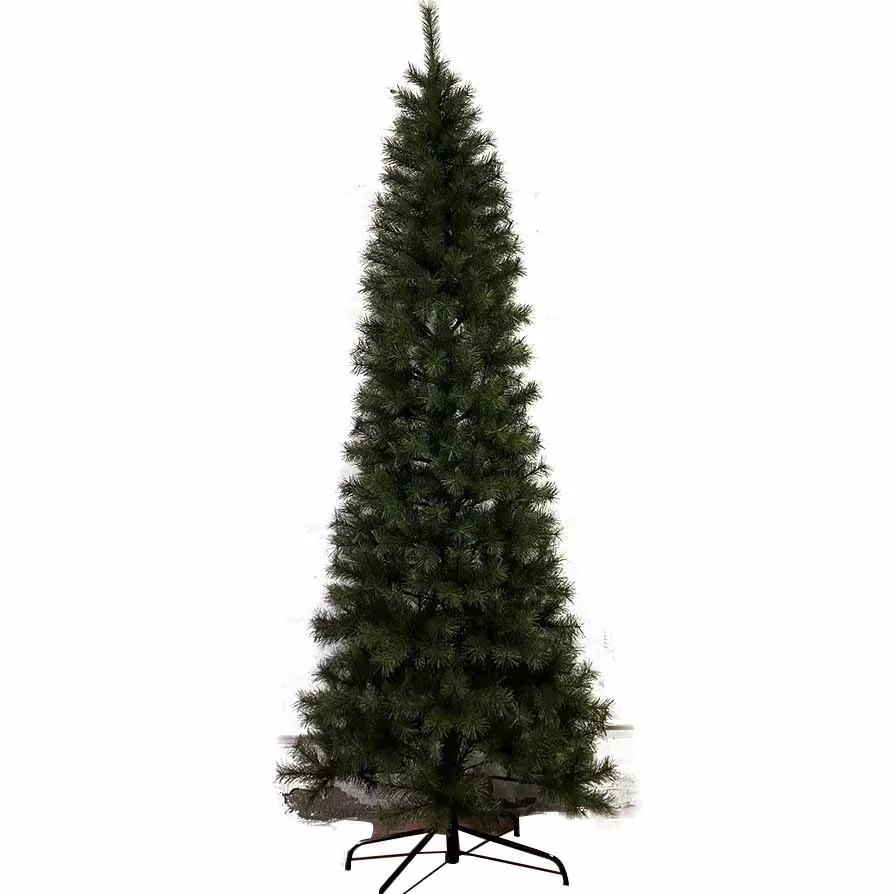 Custom Artificial Christmas trees Fake slim Pine needle Christmas pencil tree green