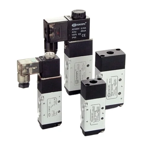 TS16949 factory high quality industrial 12 volt 24 volt 220V ac pneumatic solenoid valve