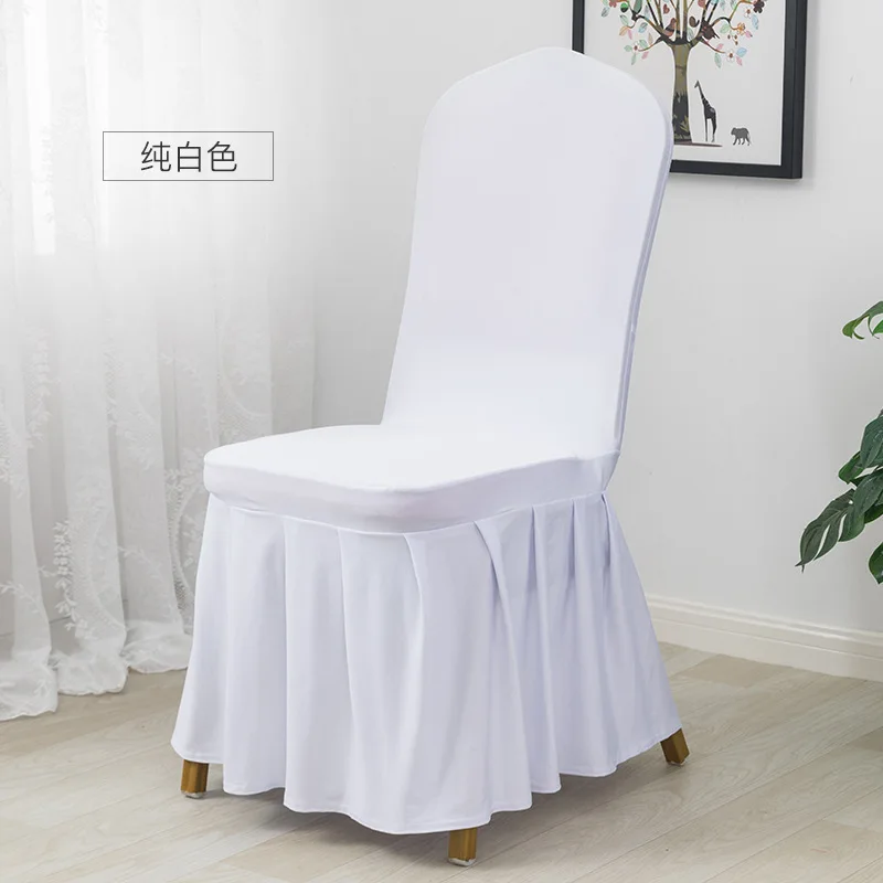 Wedding Decoration Chair  Covers Stretchy Pleated Skirt Dining Chair Cover Wedding Party Home  Seat Covers Ruffled Chairs