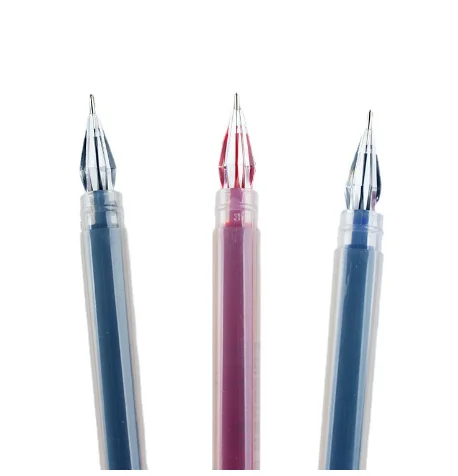 Large capacity diamond head plastic full needle neutral pen signature student exam pen Carbon 0.5mm wholesale