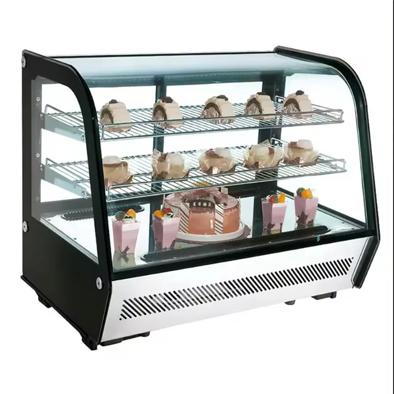 Ice Cream Scoop Curved Glass Refrigerator Continuous Display Chest Freezer Showcase Compress Chillers