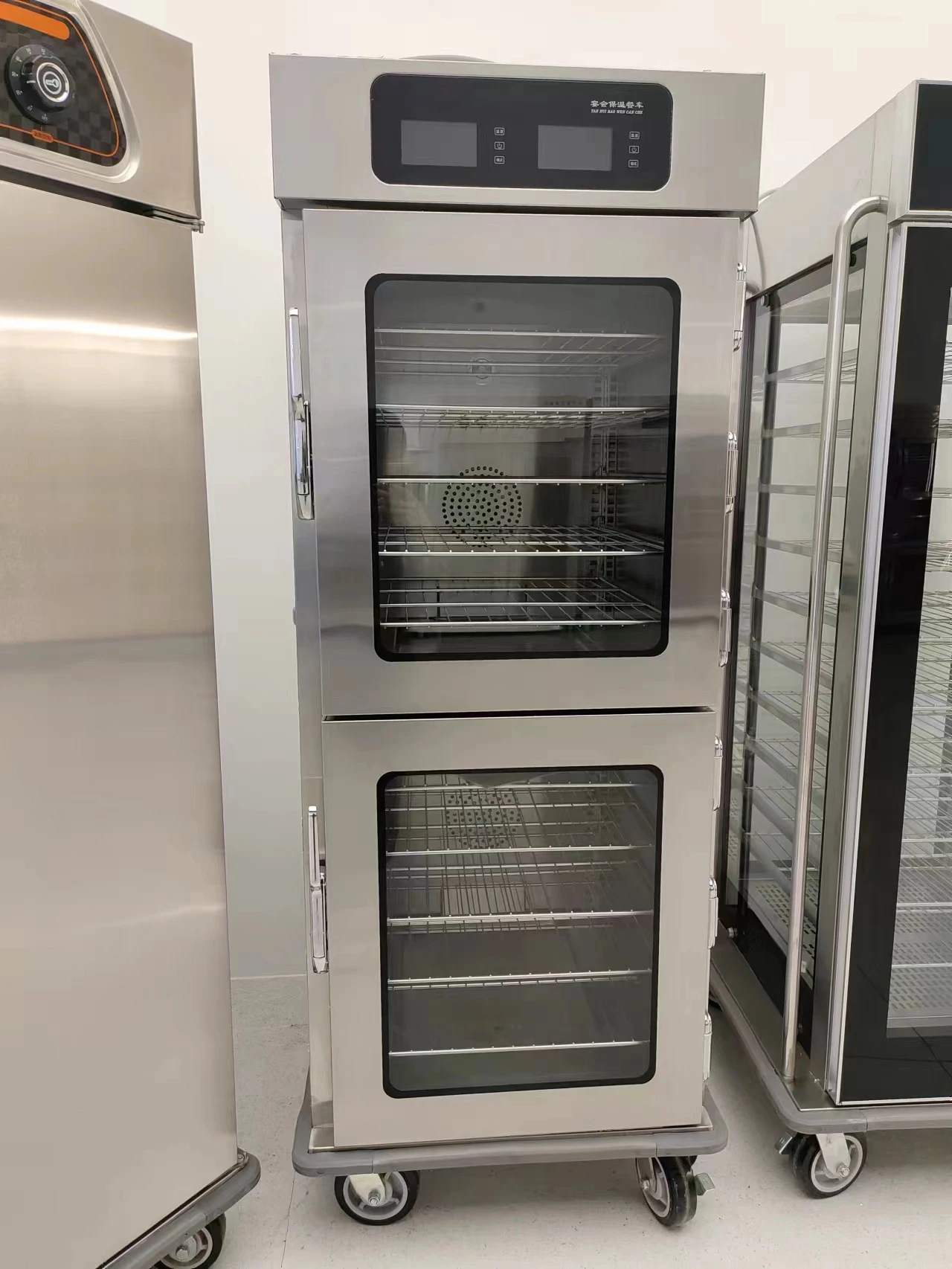 RTK Factory Direct Price Hotel Banquet Food Warmer Trolley Glass Door Mobile Food Warmer Trolley