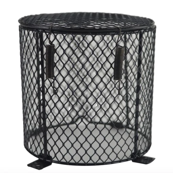 Reptile Basking Lamp Guard Mesh Cage Light Bulb Protector Enclosure Heat Safety